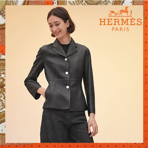 hermes damen jacke halbleder halsdorf|hermes leather jacket.